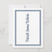 Pet en diplomaat, donkerblauw Afstuderen Kaart (Achterkant)