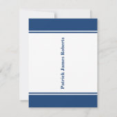Pet en diplomaat, donkerblauw Afstuderen Kaart (Achterkant)