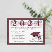 Pet en diplomatie, Afstuderen van White & Maroon Kaart (Staand voorkant)