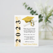 Pet en diplomatie, goud en zwart Afstuderen Kaart (Staand voorkant)