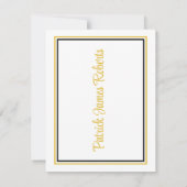 Pet en diplomatie, goud en zwart Afstuderen Kaart (Achterkant)