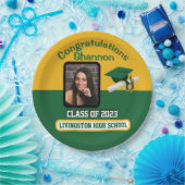 Pet en diplomatie, Groen en Gold Afstuderen Papieren Bordje (Feest)