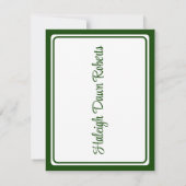Pet en diplomatie, groen en wit Afstuderen Kaart (Achterkant)