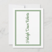 Pet en diplomatie, groen en wit Afstuderen Kaart (Achterkant)