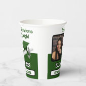 Pet en diplomatie, groen en wit Afstuderen Papieren Bekers (Links)