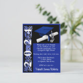 Pet en diplomatie, koninklijk blauw en zwart Afstu Kaart (Staand voorkant)