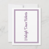 Pet en diplomatie, Paars Afstuderen Kaart (Achterkant)