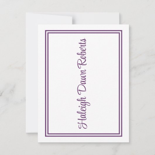 Pet en diplomatie, Paars Afstuderen Kaart (Achterkant)