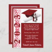 Pet en diplomatie, Rode achtergrond Afstuderen Kaart (Voorkant / Achterkant)