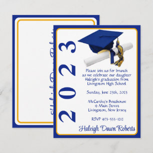 Pet en diplomatie, Royal Blue & Gold Afstuderen Kaart