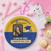 Pet en diplomatie, Royal Blue & Gold Afstuderen Papieren Bordje (Feest)