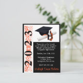 Pet en diplomatie, zwart en Oranje Afstuderen Kaart (Staand voorkant)