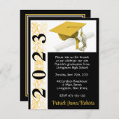 Pet en diplomatie, zwart & goudAfstuderen Kaart (Voorkant / Achterkant)