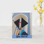 Pet en diplomatiek Afstudeerder Wenskaart Kaart (Gele Bloem)