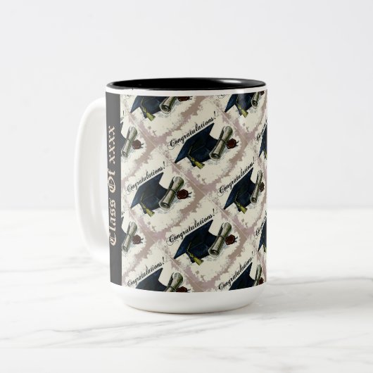 Pet en diplomatiek afstuderen Mok (Voorkant links)