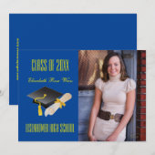 Pet en diplomatiek blauw - Aankondiging van Afstud (Voorkant / Achterkant)