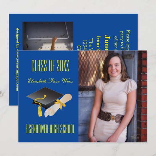 Pet en diplomatiek blauw - Aankondiging van Afstud (Voorkant / Achterkant)