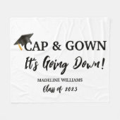 Pet en gans Het gaat naar beneden Afstuderen Fleece Deken (Voorkant (Horizontaal))