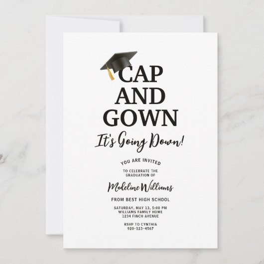 Pet en gans Het gaat naar beneden Afstuderen Kaart (Voorkant)