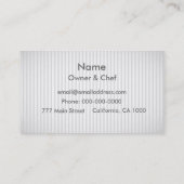 Pet en gereedschap op de kaas visitekaartje (Achterkant)