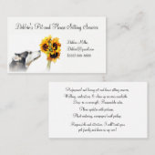 Pet en House Sitting Husky and Sunflower Visitekaartje (Voorkant / Achterkant)