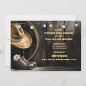 Pet en huwelijksuitnodigingen voor landlaarzen kaart (Achterkant)