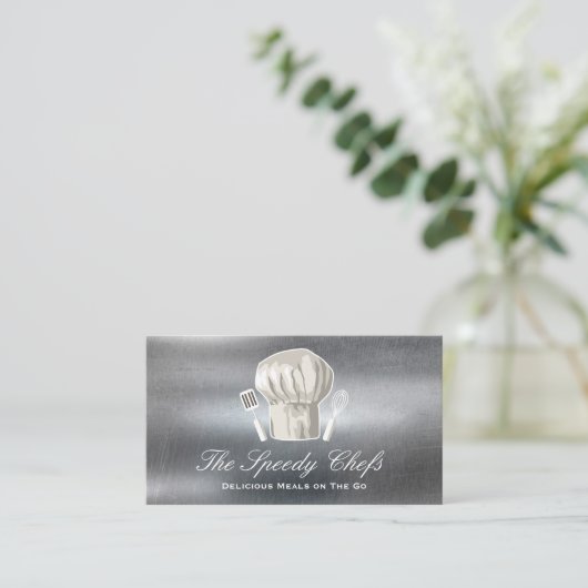 Pet en keukengereedschap | Metaal Visitekaartje (Staand voorkant)