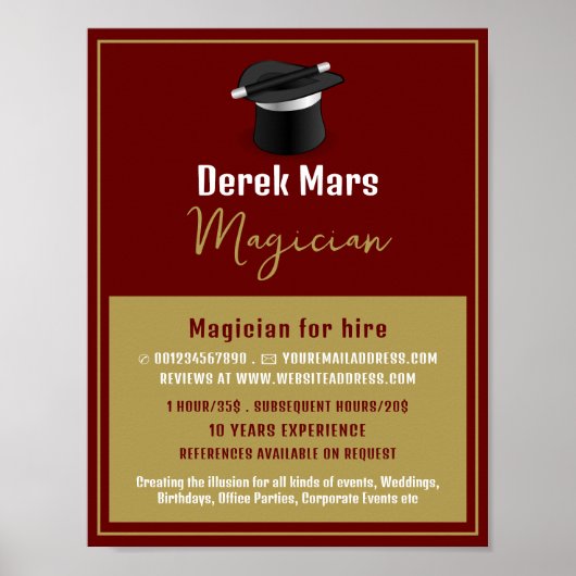 Pet en kracht van de Magicus, Magicisch Adverteren Poster (Voorkant)