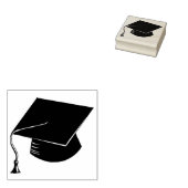 Pet en kwastje afstuderen rubberstempel (Gestempeld)