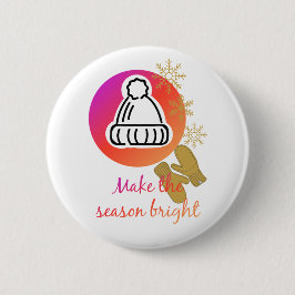  Pet en Mittens Winter Season Bright Ronde Button 5,7 Cm