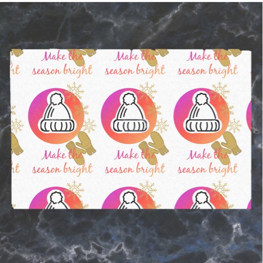  Pet en Mittens Winter Season Bright Tissuepapier