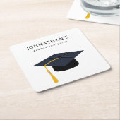 Pet en naam afstuderen Partij V2 Kartonnen Onderzetters (Schuin)
