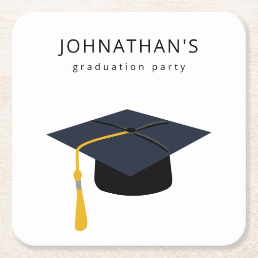 Pet en naam afstuderen Partij V2 Kartonnen Onderzetters (Voorkant)
