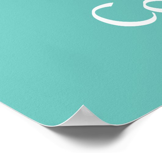 Pet en opstarten Blauwgroen Poster (Hoek)