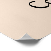 Pet en roet op beige poster (Hoek)