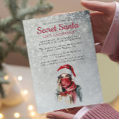 Pet en sjaal Grijs Geheim Kerstfeest Kaart