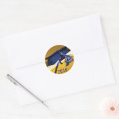 Pet en Tassel Aangepaste Afstuderen Uitnodigingsze Ronde Sticker (Envelop)