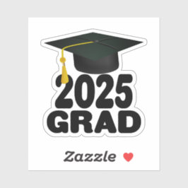 Pet en Tassel Klasse van 2025 Afstuderen Sticker