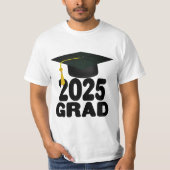 Pet en Tassel Klasse van 2025 Afstuderen T-shirt (Voorkant)