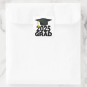 Pet en Tassel Klasse van 2025 Afstuderen Vierkante Sticker (Tas)