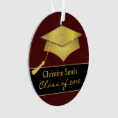 Pet- en Tassel-versiering - Afstuderen fotocadeau Ornament (voorkant)