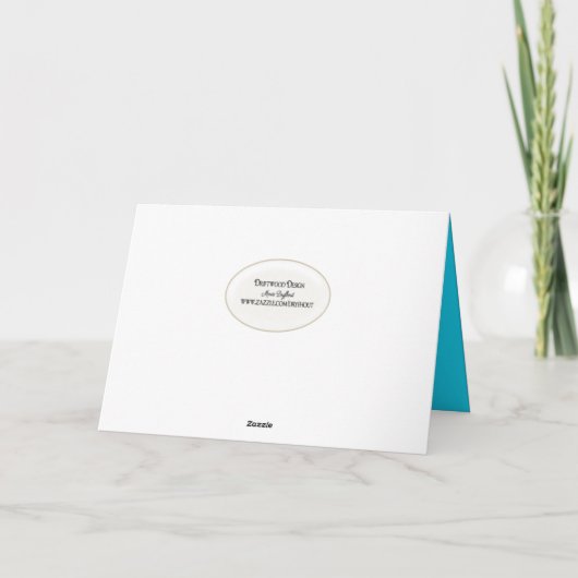 pet en teenslippers per zwembad Verjaardag Kaart (Achterkant)