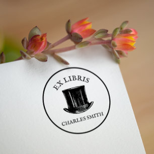 Pet Ex Libris Boek bord Wood Art Stamp Rubberstempel