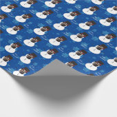 Pet Face Snowman Vrolijk Kerstfeest in het Spaans  Cadeaupapier (Hoek)