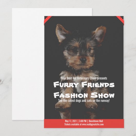 Pet Fair Bewerkbare Fondsenwerving Flyer Adoptie U Kaart (Voorkant / Achterkant)