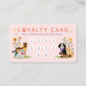 Pet Family Pet Care & Grooming Paw Print Loyalitei Visitekaartje (Voorkant)