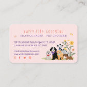 Pet Family Pet Care & Grooming Paw Print Loyalitei Visitekaartje (Achterkant)