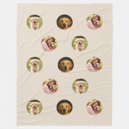 Pet Family Photo Mother's Day Fleece Blanket Beige Deken