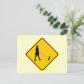 Pet Ferret Crossing Briefkaart (Staand voorkant)