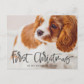 Pet First Kerstmis in Forever Home Foto Feestdagenkaart (Voorkant)